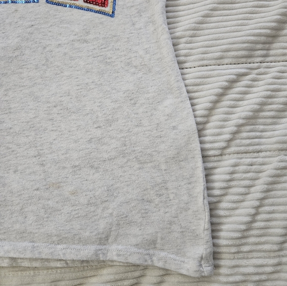 Victoria's Secret PINK Gray Tank Top with Red,white,& Blue Sequins Pink - Picture 5 of 7